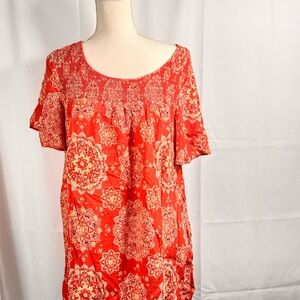 Torrid Red Boxy Blouse with Short Sleeves